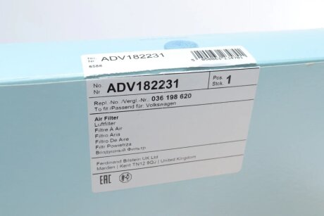Фильтр воздушный blue Print ADV182231