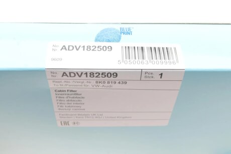 Фильтр салона blue Print ADV182509