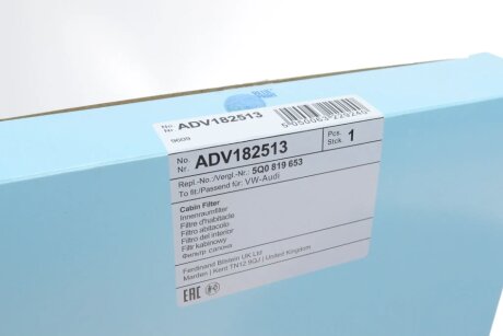 Фильтр салона blue Print ADV182513