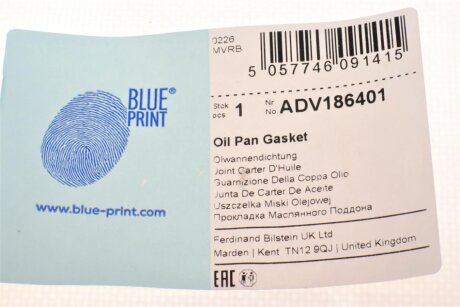Прокладка поддона blue Print ADV186401
