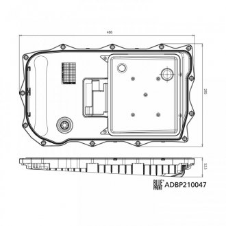 BMW Поддон масляный АКПП (с фильтром + болты + пробка) X5/E70, Х6/Е71 blue Print ADBP210047