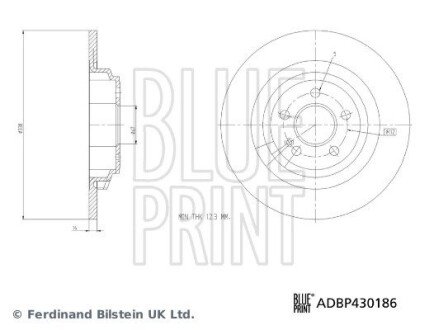 DB Гальмівний диск задн. GLE V167, C167 blue Print ADBP430186