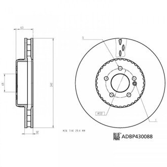 Диск гальм. передн. DB CLS 17- blue Print ADBP430088 на Мерседес GLC-Class X253