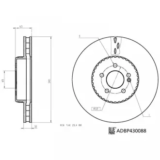 BLUE PRINT диск гальм. передн. DB CLS 17- blue print ADBP430088