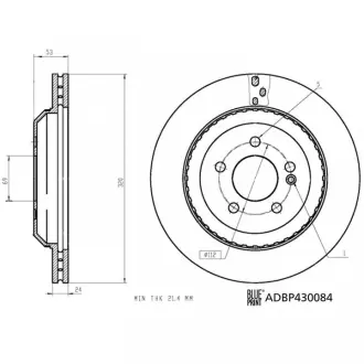 BLUE PRINT диск гальм задн. DB S222 17- blue print ADBP430084 Мерседес W222
