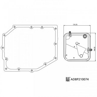 Фільтр акп + прокладка JEEP CHEROKEE -07 blue Print ADBP210074