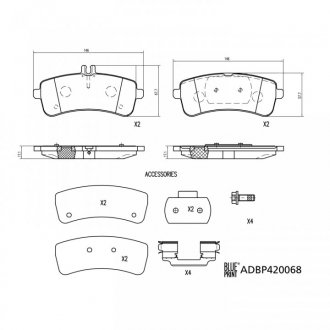 Гальм. колод. DB C205 blue Print ADBP420068 на Мерседес S-Class C217/A217