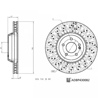 BLUE PRINT иск гальм передн. DB S222 17- blue print ADBP430082 Мерседес W222