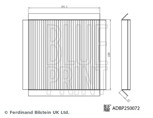 Фильтр салона blue print ADBP250072