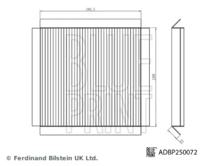 Фильтр салона blue print ADBP250072