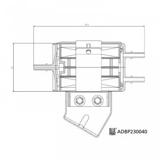 SSANGYONG Фильтр топлива KORANDO 2.0 12- blue Print ADBP230040