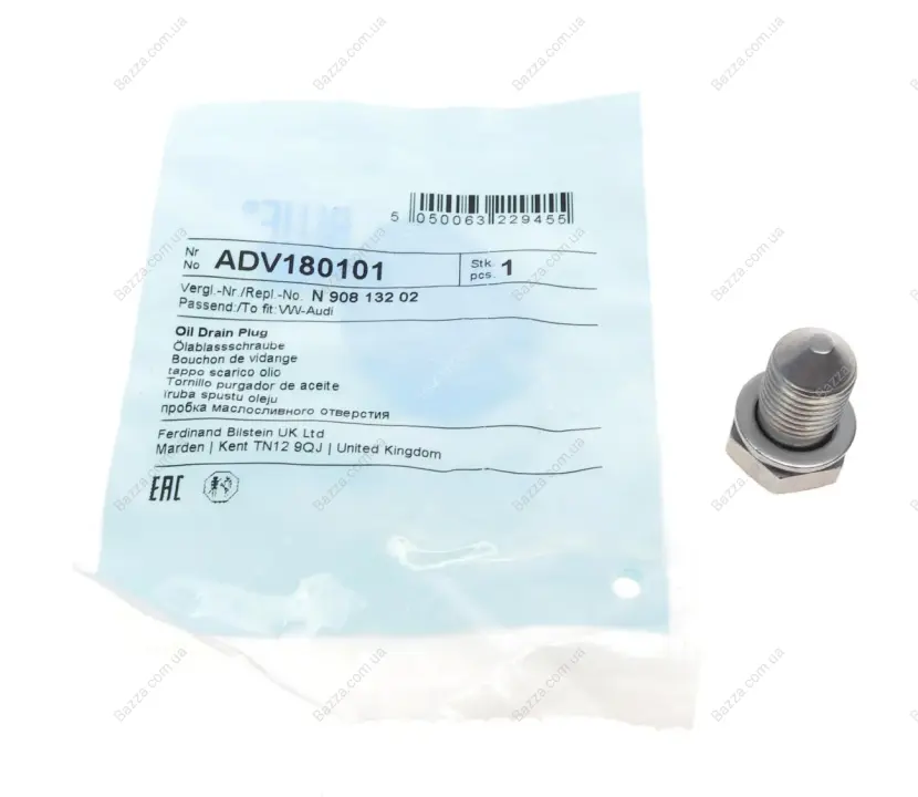 Болт піддону з шестигранною головкою Blue Print ADV180101 (фото 1)