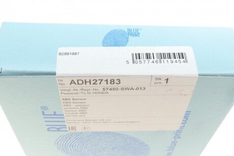 Датчик ABS blue Print ADH27183