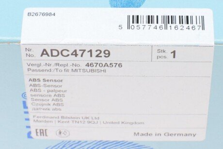 Датчик ABS blue Print ADC47129