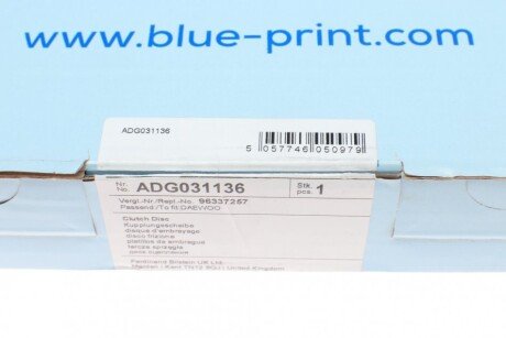 Диск сцепления blue Print ADG031136