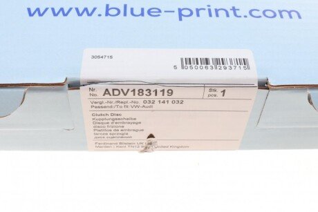 Диск зчеплення blue Print ADV183119