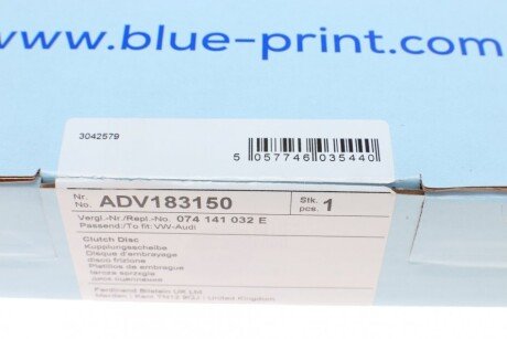 Диск сцепления blue Print ADV183150