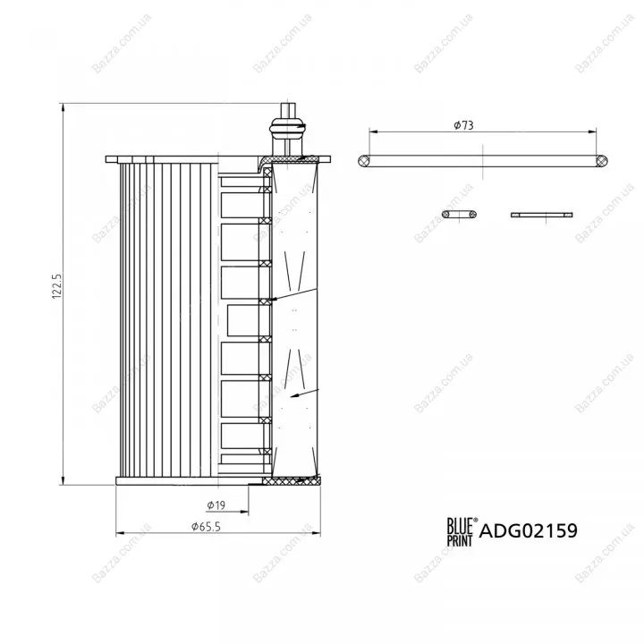 Фільтр масляний Blue Print ADG02159 (фото 1)
