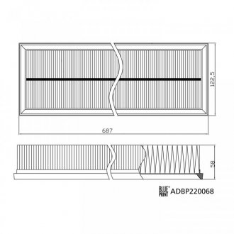 Фільтр повітряний blue Print ADBP220068