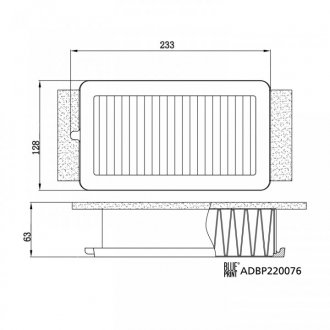 Фільтр повітряний blue Print ADBP220076