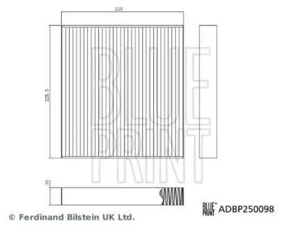 Фільтр салону blue print ADBP250098