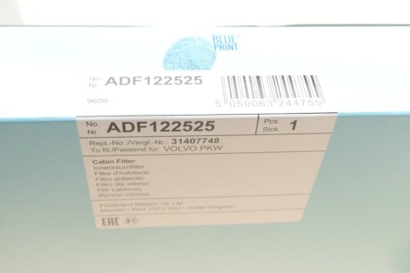 Фільтр салону blue Print ADF122525