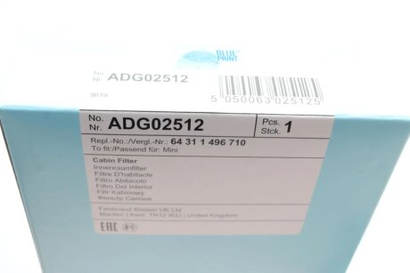 Фильтр салона blue Print ADG02512