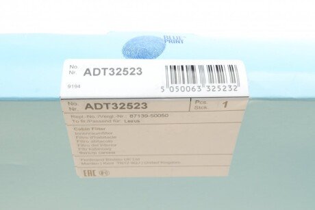 Фільтр салону blue Print ADT32523