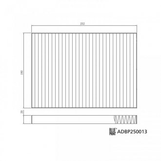 Угольный фильтр салона blue Print ADBP250013