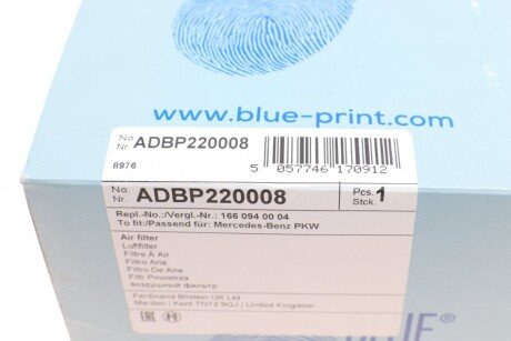 Фильтр воздушный blue Print ADBP220008