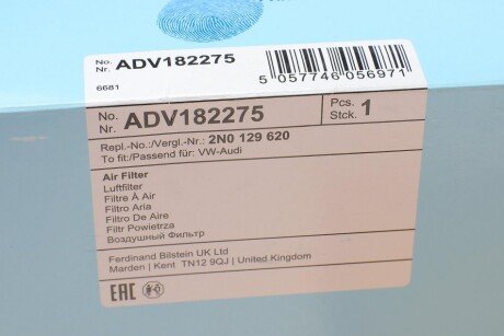 Фильтр воздушный blue Print ADV182275