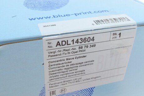 Гидравлический выжимной подшипник blue Print ADL143604