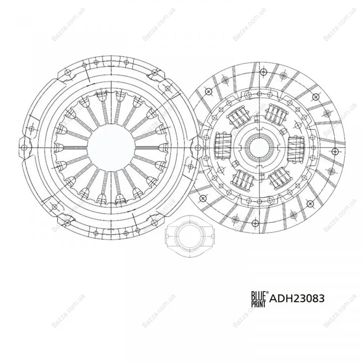 Комплект сцепления в сборе blue print ADH23083