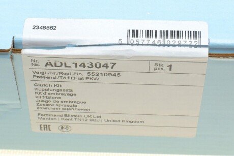 Комплект зчеплення в зборі blue Print ADL143047