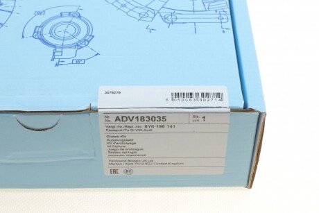 Комплект сцепления в сборе blue Print ADV183035