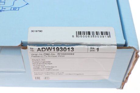 Комплект сцепления в сборе blue Print ADW193013