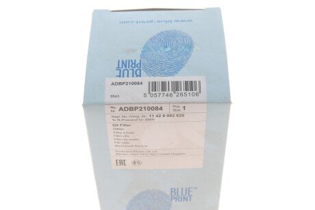 Масляный фильтр blue Print ADBP210084