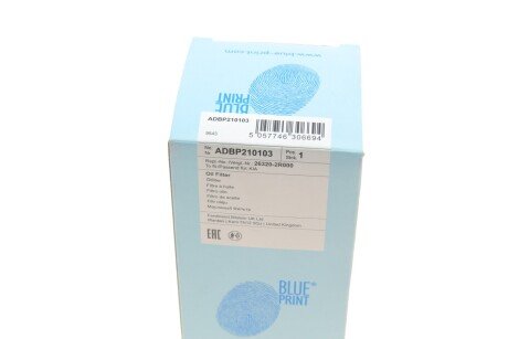 Масляний фільтр blue Print ADBP210103