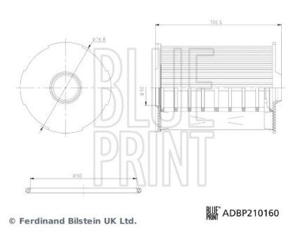 Масляний фільтр blue Print ADBP210160 на Фиат Дукато 250