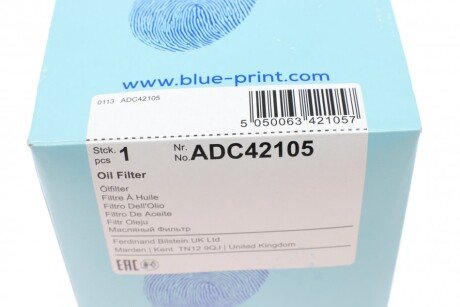 Масляный фильтр blue Print ADC42105