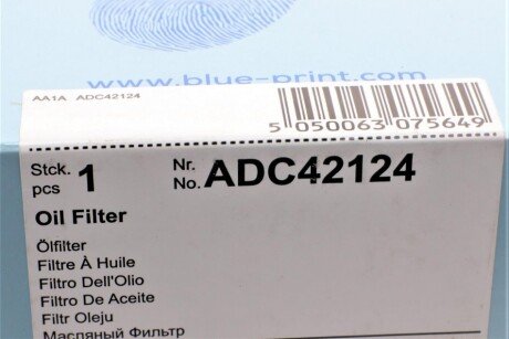 Масляный фильтр blue Print ADC42124