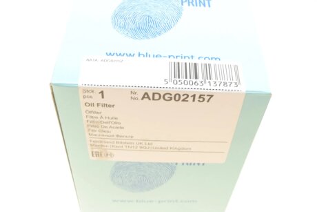 Масляный фильтр blue Print ADG02157