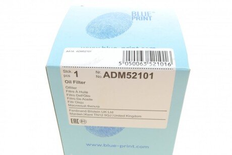 Масляный фильтр blue Print ADM52101