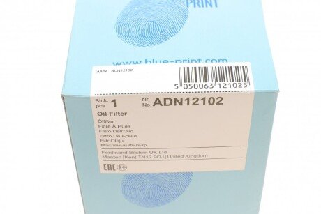 Масляный фильтр blue Print ADN12102