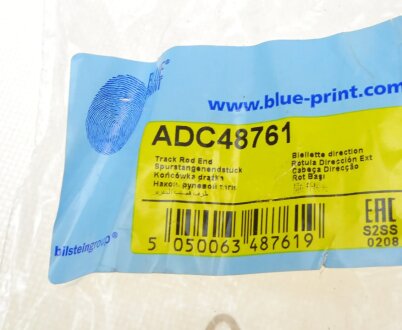 Наконечник рулевой тяги blue Print ADC48761