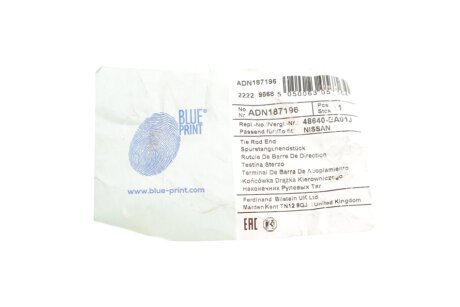 Накінечник кермової тяги blue Print ADN187196