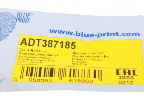 Накінечник кермової тяги blue Print ADT387185