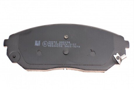 Передние тормозные колодки blue Print ADG04258