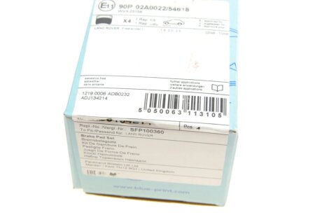 Передние тормозные колодки blue Print ADJ134214