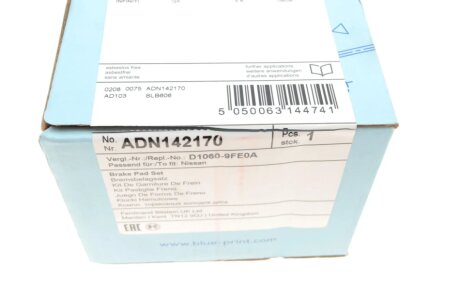 Передні тормозні (гальмівні) колодки blue Print ADN142170